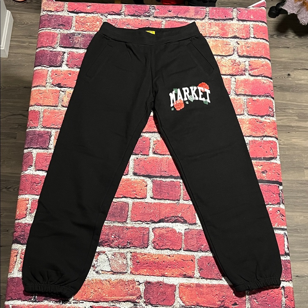 Market Black Joggers with Logo